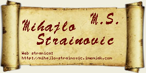 Mihajlo Strainović vizit kartica